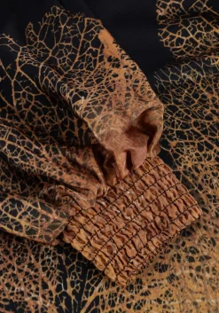 SUMMUM e blouses bow tie top border print bruin Hot