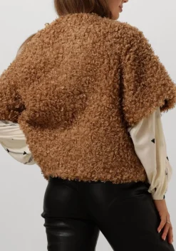 SUMMUM e gilet jacket faux fur bruin Clearance