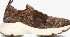 TOD'S e lage sneakers knit sneaker bruin Clearance