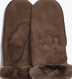 UGG e handschoenen sheepskin embroidered mitten bruin Clearance