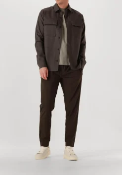 WAHTS e overshirt ewen stretch wool bruin Outlet