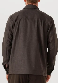 WAHTS e overshirt ewen stretch wool bruin Outlet