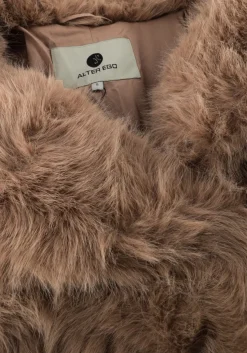 ALTER EGO faux fur jas elin camel Outlet