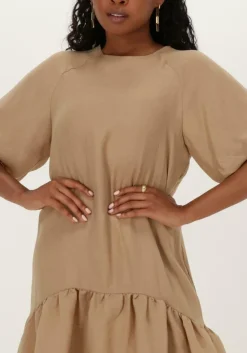 BRUUNS BAZAAR midi jurk zara luca dress camel Clearance