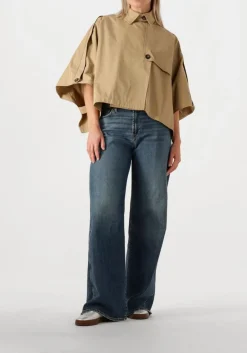 CO'COUTURE trenchcoats francis crop cape jacket camel New