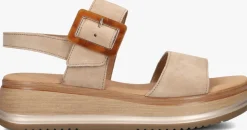 GABOR platte sandalen 744.4 camel Online
