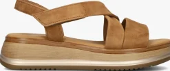 GABOR platte sandalen 746 camel