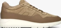 HOGAN lage sneakers interactive3 allacciato pelle camel Discount