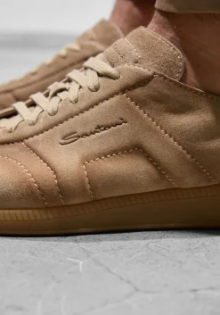 SANTONI lage sneakers oly cube camel Discount