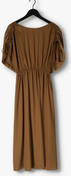 SECOND FEMALE midi jurk mingai dress camel Discount