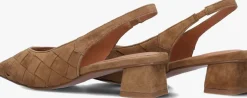 STEFANO LAURAN slingbacks d24062 camel New