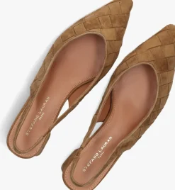 STEFANO LAURAN slingbacks d24062 camel New