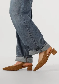 STEFANO LAURAN slingbacks d24062 camel New