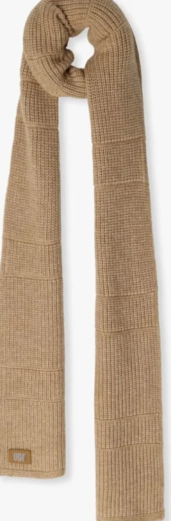 UGG sjaal knit ribbed scarf camel Online