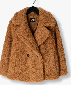UGG teddy jas gertrude short teddy coat camel Discount