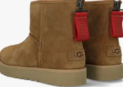 UGG vachtlaarzen w classic mini logo zip camel Hot