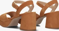 UNISA sandalen met hak ney camel Best