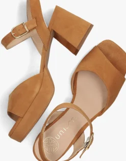 UNISA sandalen met hak ney camel Best