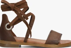AYANA platte sandalen m05084 cognac