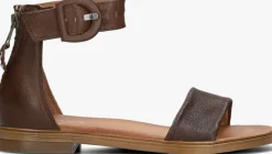 AYANA platte sandalen m05060 cognac New