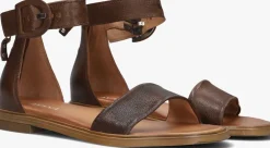 AYANA platte sandalen m05060 cognac New