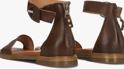 AYANA platte sandalen m05060 cognac New