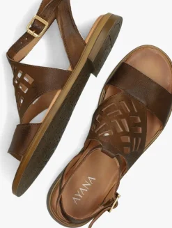 AYANA platte sandalen m05088 cognac Online