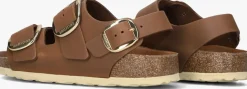 BIRKENSTOCK sandalen milano big buckle cognac Discount