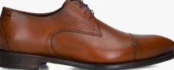 FLORIS VAN BOMMEL nette schoenen sfm-30310 de loper cognac