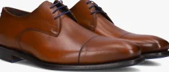 FLORIS VAN BOMMEL nette schoenen sfm-30310 de loper cognac