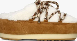 MOON BOOT vachtlaarzen mule shearling cognac New