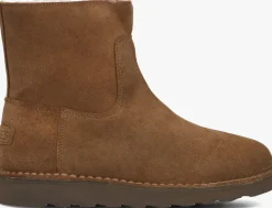 SHABBIES enkelboots palissa mia zip cognac