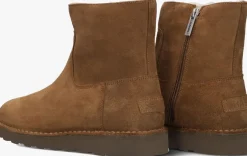 SHABBIES enkelboots palissa mia zip cognac