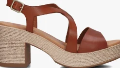 STEFANO LAURAN sandalen met hak 2505 cognac Clearance