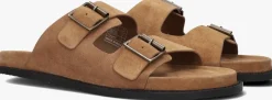 STEFANO LAURAN slippers 2 gesp bio slipper 1 cognac