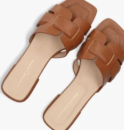 STEFANO LAURAN slippers 24050 cognac Discount