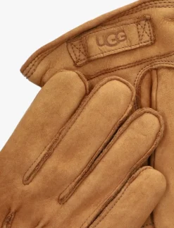 UGG handschoenen point leather glove cognac Outlet