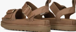 UGG platte sandalen w goldenstar villa cognac Sale