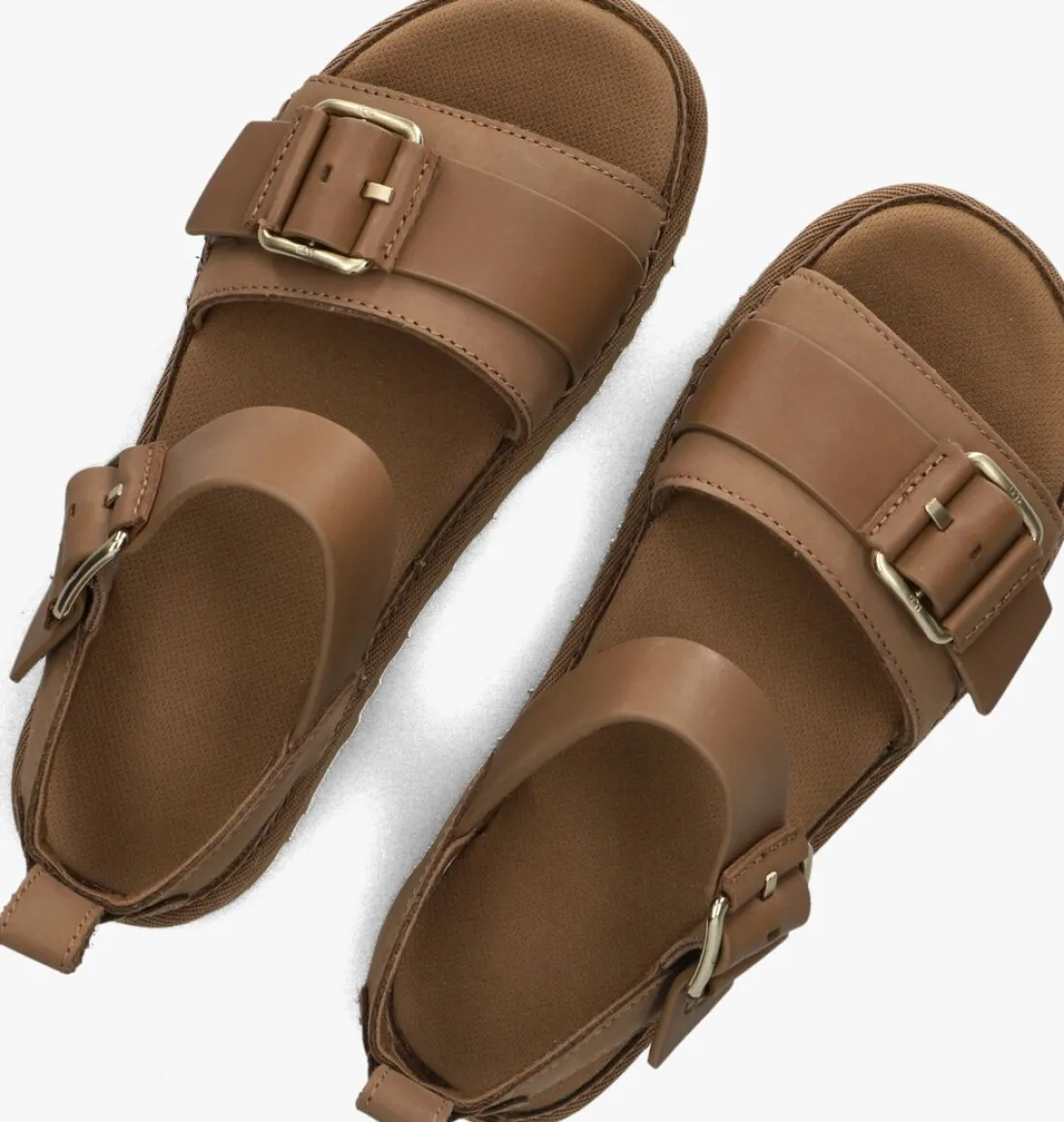 UGG platte sandalen w goldenstar villa cognac Sale