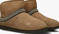 UGG vachtlaarzen classic mini crescent cognac
