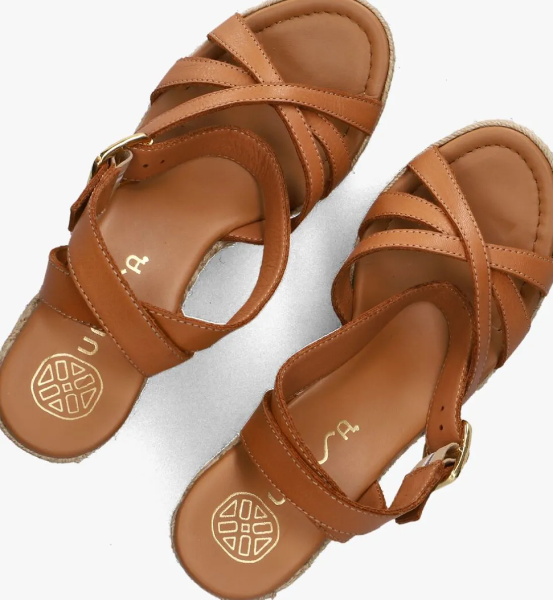 UNISA sandalen met hak munjal cognac Best