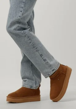 WARMBAT vachtlaarzen durack plateau cognac Discount