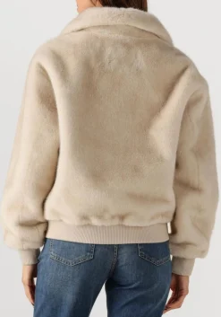 ALTER EGO faux fur jas linn creme New