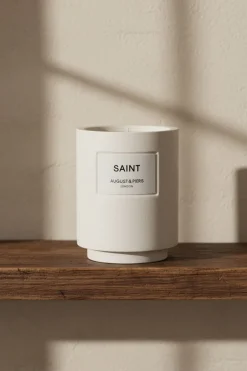 AUGUST & PIERS geurkaarsen saint 340gr - scented candle creme Sale