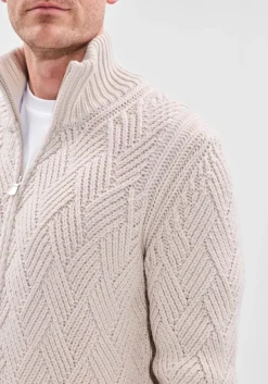 GRAN SASSO trui jacket zip c 15554 creme