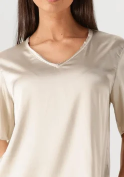 MOS MOSH blouses mmevie v-neck satin blouse creme Hot
