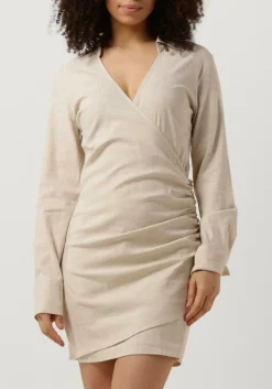 SECOND FEMALE mini jurk zaha dress creme New