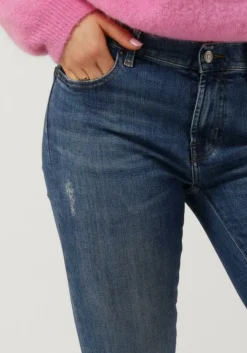 7 FOR ALL MANKIND e skinny jeans hw skinny slim illusion alleyway with raw cut donkerblauw Clearance