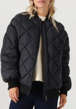 ALIX THE LABEL e jack ladies woven quilted bomber donkerblauw Discount
