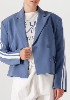 ALIX THE LABEL e blazer ladies woven stripe tape blazer donkerblauw Online